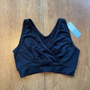 Black French Terry Racerback Nursing Bra - Kindred Bravely (Size M Busty)